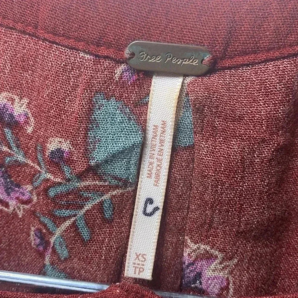 Free people wide, flowing long tank top/ tunic size xs - Picture 2 of 9